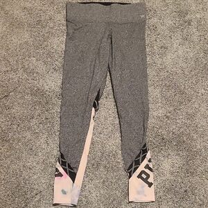 PINK VS tie dye Criss Cross/ Mesh Leggings